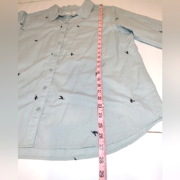 Christopher & Banks women's long sleeve navy hummingbird blouse size (XL) - Picture 8 of 12